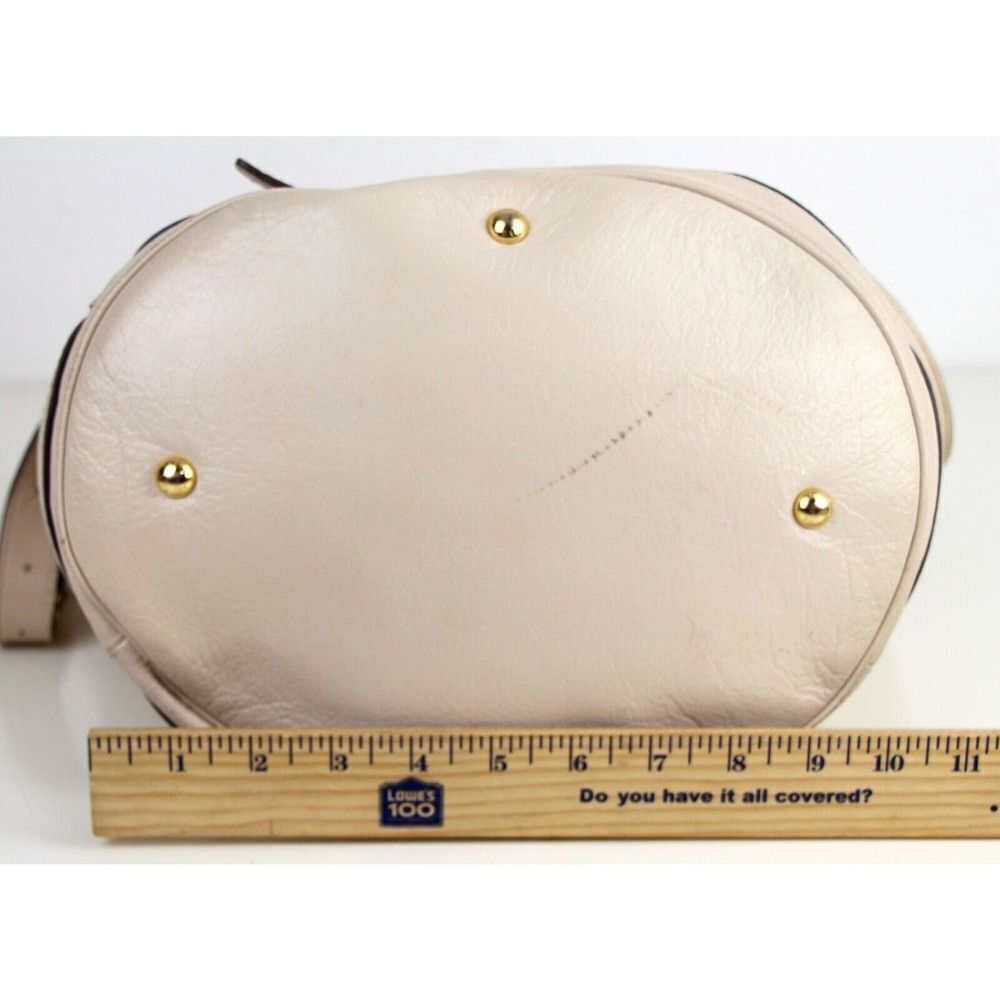 Michael Kors BEIGE GENUINE LEATHER LRG X-BODY SHOULDER BAG SATCHEL HANDBAG PURSE - Picture 12 of 15